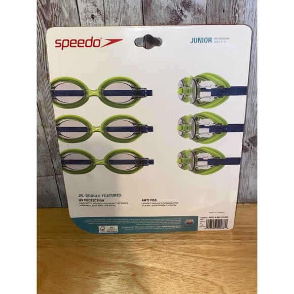 Speedo Junior Swim Goggles 3 Pack Ages 6-14 Lime Green UV Protection Anti Fog - Picture 2 of 3